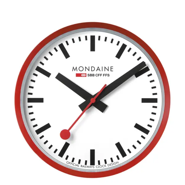 Mondaine 25cm Wall Clock Red
