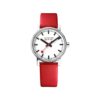 Mondaine EVO2 Red vegan grape leather, 35 mm