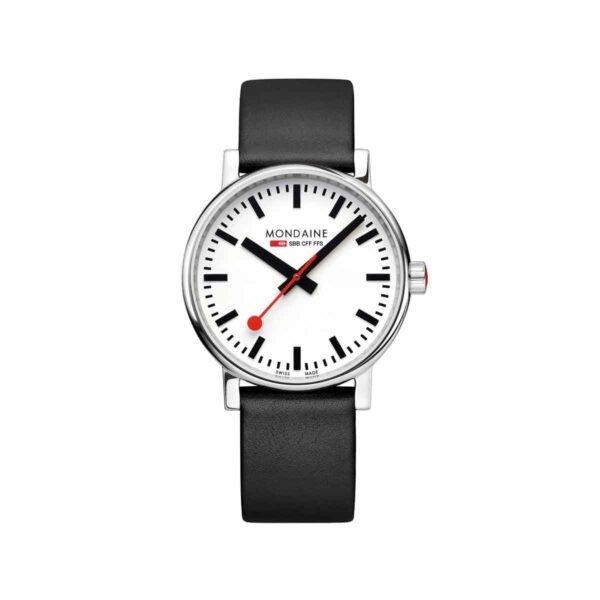 evo2 - Black vegan grape leather, 40 mm