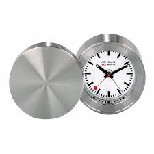 Mondaine Alarm clock Silver Coloured, 5cm