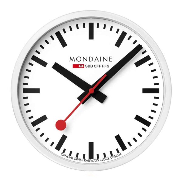 White Wall clock 25 cm SKU: A990.CLOCK.10SBB